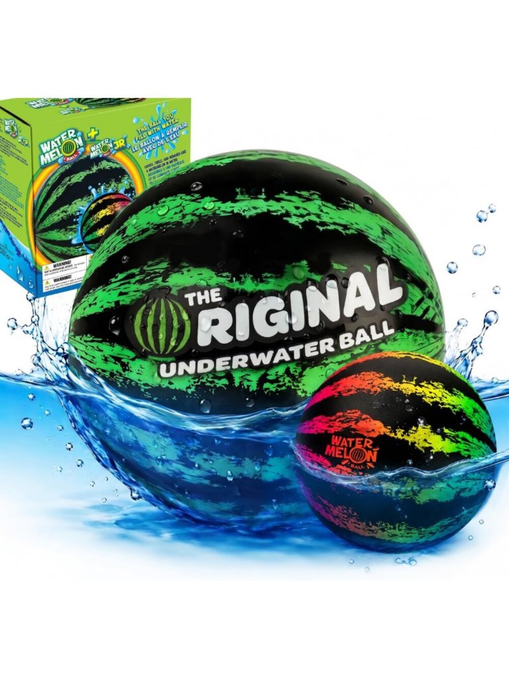 Watermelon Pool Balls - 2 Pack for Family Fun, Swimming Games & Beach Play